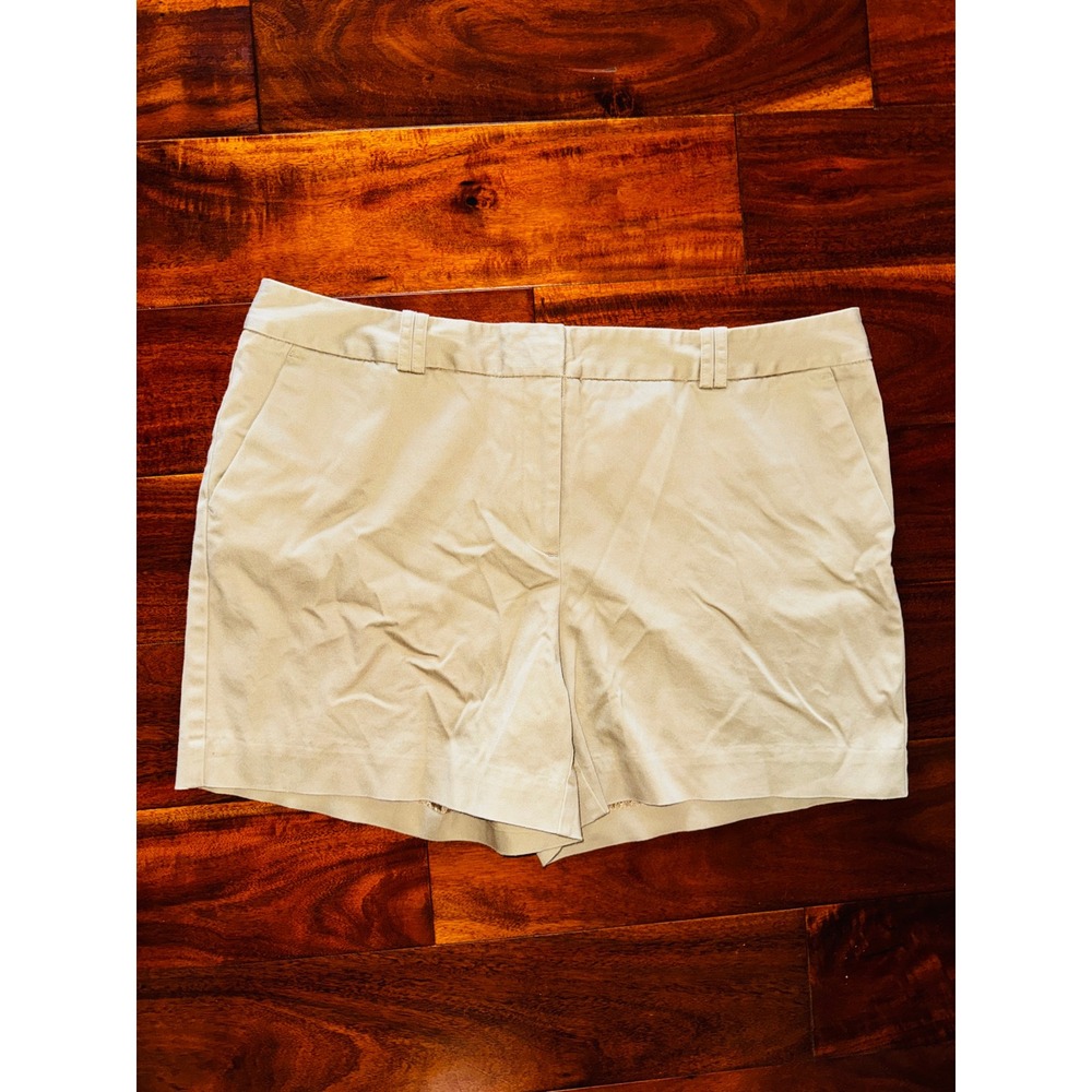 Worthington Chino Shorts Mens Size 12 Tan Khaki Excellent Modern Fit Flat Front
